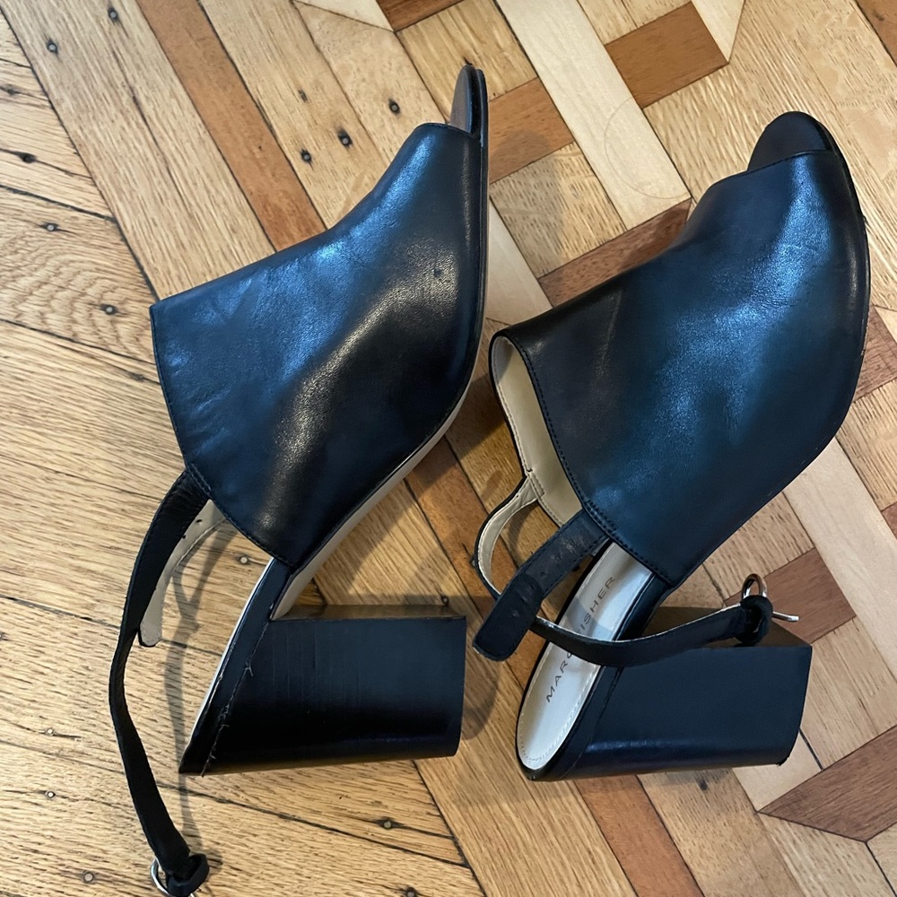 Marc Fisher Black Mule Sandals (Sz 10)
